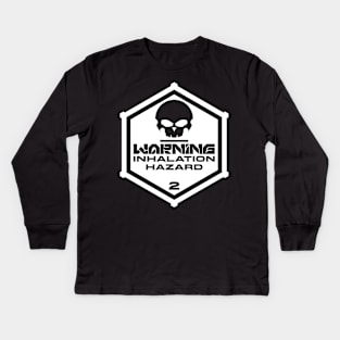 Warning: Inhalation Hazard Kids Long Sleeve T-Shirt